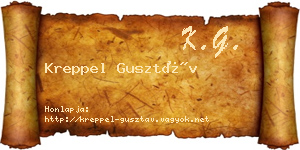 Kreppel Gusztáv névjegykártya